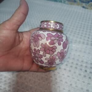 WLBERT EUC VINTAGE CAMEO ROSE CLOISENNE GINGER JAR